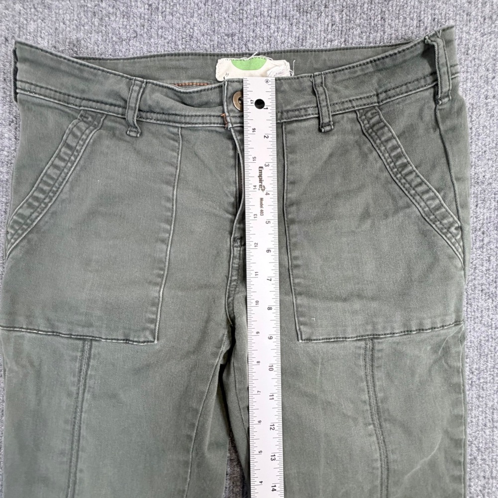 Anthropologie Olive Green Utility Slim Seamed Patch Pocket Pants Size 28 - Picture 6 of 11